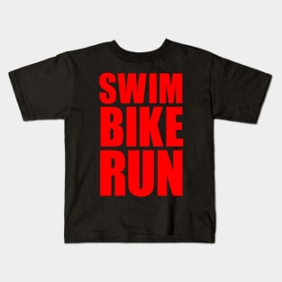 SWIM BIKE RUN TRIATHLON KONA Kids T-Shirt